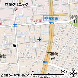 静岡県焼津市三ケ名843周辺の地図