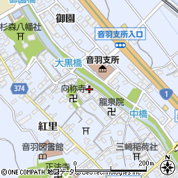 愛知県豊川市赤坂町東裏周辺の地図