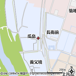 愛知県豊川市松原町瓜畠周辺の地図