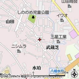 京都府八幡市八幡武蔵芝6-2周辺の地図