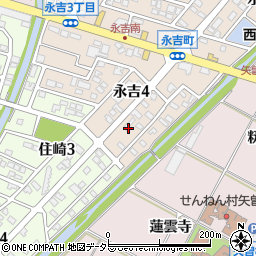 愛知県西尾市永吉4丁目82周辺の地図