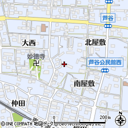 愛知県額田郡幸田町芦谷周辺の地図