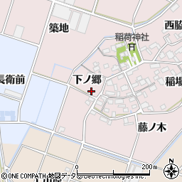 愛知県豊川市江島町下ノ郷周辺の地図