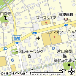 静岡県藤枝市築地536-1周辺の地図