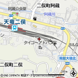静岡県浜松市天竜区二俣町阿蔵230周辺の地図