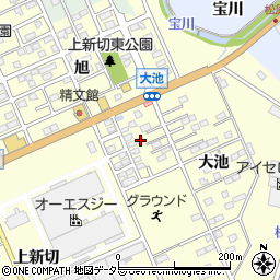 愛知県豊川市一宮町上新切383周辺の地図