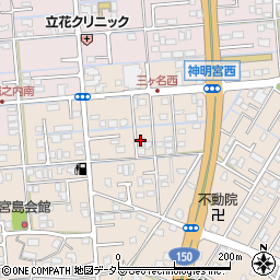静岡県焼津市三ケ名761-4周辺の地図