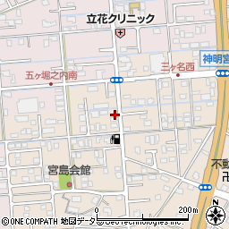 静岡県焼津市三ケ名699-4周辺の地図