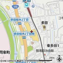 イズミヤ多田店周辺の地図