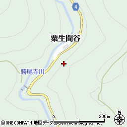 大阪府箕面市粟生間谷周辺の地図