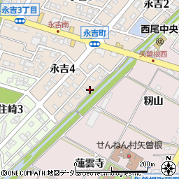 愛知県西尾市永吉4丁目87周辺の地図