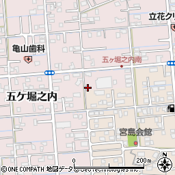 静岡県焼津市五ケ堀之内1148周辺の地図