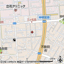 静岡県焼津市三ケ名840周辺の地図