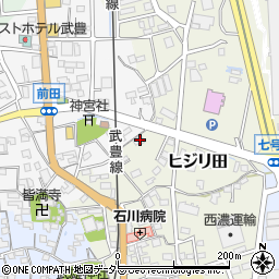 愛知県知多郡武豊町ヒジリ田57周辺の地図
