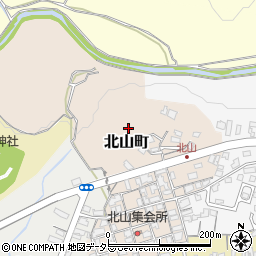 三重県亀山市北山町周辺の地図