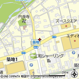 静岡県藤枝市築地830-1周辺の地図