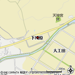 愛知県新城市中宇利下川原周辺の地図