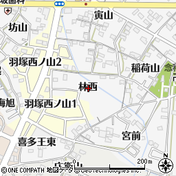 愛知県西尾市羽塚町林西周辺の地図