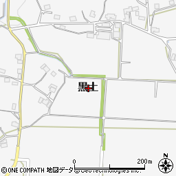 岡山県加賀郡吉備中央町黒土周辺の地図