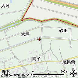 愛知県西尾市平原町周辺の地図