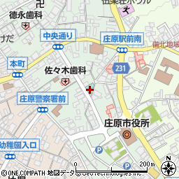 広島県庄原市中本町周辺の地図