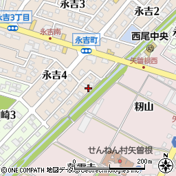 愛知県西尾市永吉4丁目86周辺の地図