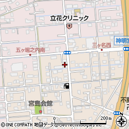 静岡県焼津市三ケ名698周辺の地図
