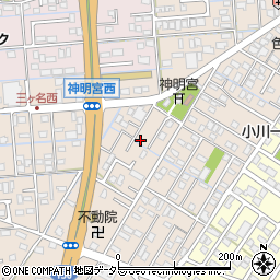 静岡県焼津市三ケ名971-8周辺の地図