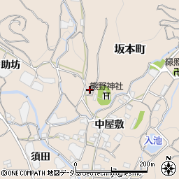 愛知県蒲郡市坂本町坂口周辺の地図