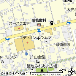 静岡県藤枝市築地545-1周辺の地図