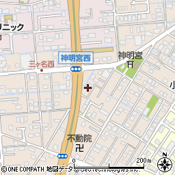 静岡県焼津市三ケ名965周辺の地図