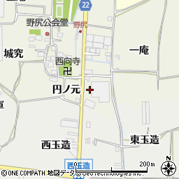京都府八幡市野尻（円ノ元）周辺の地図