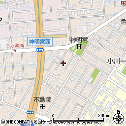 静岡県焼津市三ケ名971-9周辺の地図