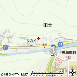 岡山県加賀郡吉備中央町田土周辺の地図