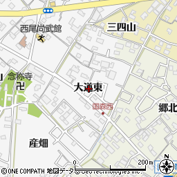 愛知県西尾市羽塚町大道東周辺の地図