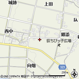 愛知県額田郡幸田町荻東中周辺の地図