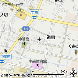 愛知県西尾市丁田町道東周辺の地図