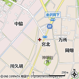 愛知県豊川市金沢町宮北9周辺の地図