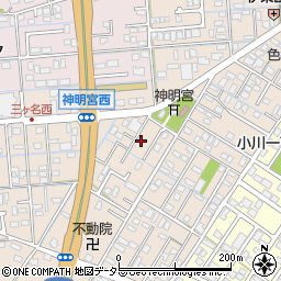 静岡県焼津市三ケ名971-10周辺の地図