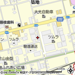 静岡県藤枝市築地557-1周辺の地図