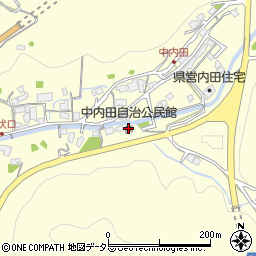 中内田自治公民館周辺の地図