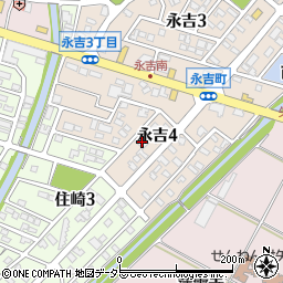 愛知県西尾市永吉4丁目50周辺の地図