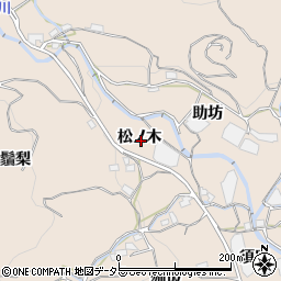 愛知県蒲郡市坂本町松ノ木周辺の地図
