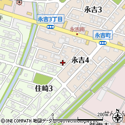 愛知県西尾市永吉4丁目38周辺の地図