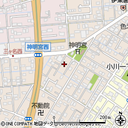 静岡県焼津市三ケ名971周辺の地図
