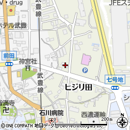 愛知県知多郡武豊町ヒジリ田107周辺の地図