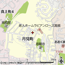 大阪府高槻市月見町周辺の地図