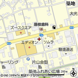静岡県藤枝市築地545周辺の地図