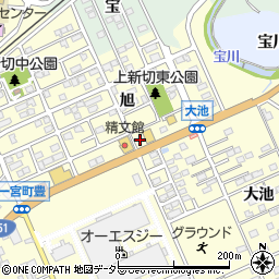 ワークマンプラス豊川一宮店駐車場周辺の地図