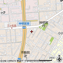 静岡県焼津市三ケ名966周辺の地図